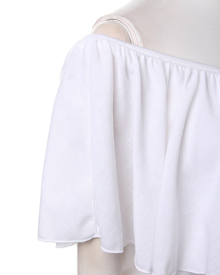 INGNI（イング） カットオフショル／TOPS ｵﾌﾎﾜｲﾄ