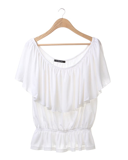 INGNI(イング) カットオフショル／TOPS ｵﾌﾎﾜｲﾄ