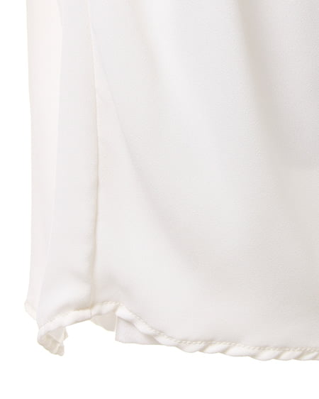 INGNI（イング） 装飾付スキッパー／シャツ ｵﾌﾎﾜｲﾄ