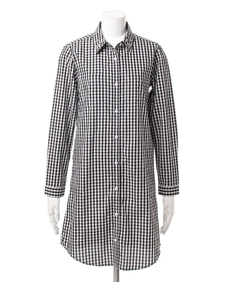 INGNI（イング） チェック柄ロング／シャツA ｸﾛ/ｷﾞﾝｶﾞﾑ