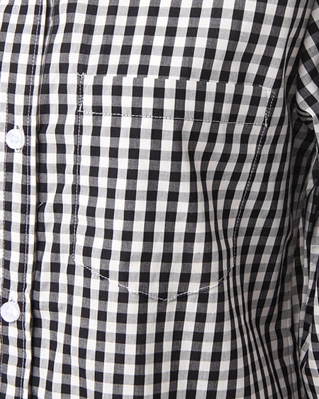 INGNI（イング） チェック柄ロング／シャツA ｸﾛ/ｷﾞﾝｶﾞﾑ