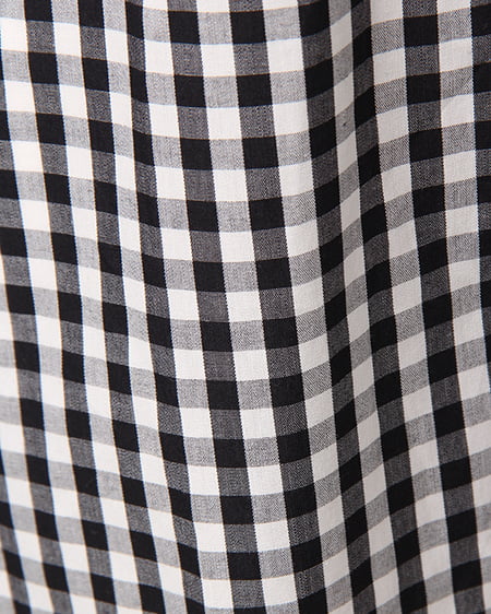 INGNI（イング） チェック柄ロング／シャツA ｸﾛ/ｷﾞﾝｶﾞﾑ