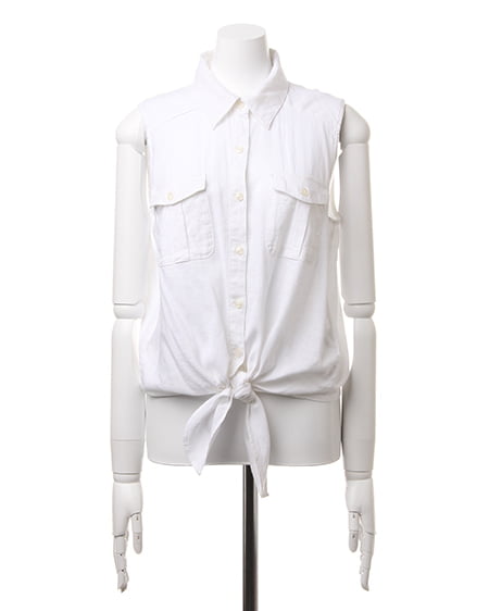 INGNI（イング） 前結びノースリ／シャツ ｵﾌﾎﾜｲﾄ