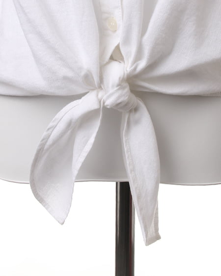 INGNI（イング） 前結びノースリ／シャツ ｵﾌﾎﾜｲﾄ