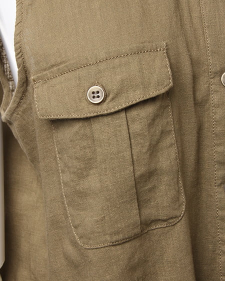 INGNI（イング） 前結びノースリ／シャツ ｶｰｷ