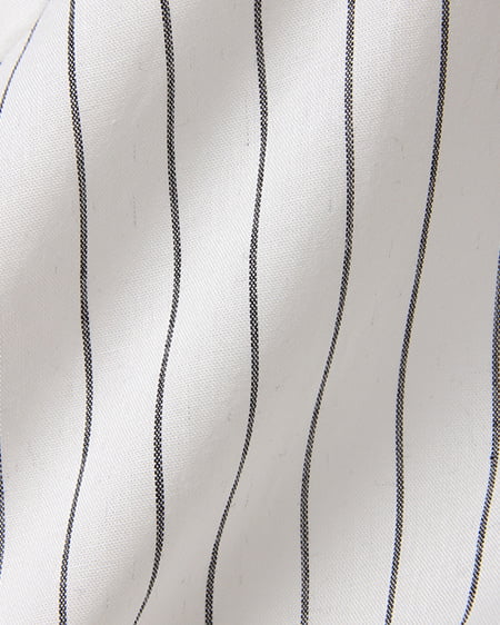 INGNI（イング） 袖フリル前結びストライプ／シャツ ｵﾌﾎﾜｲﾄ/ｸﾛ