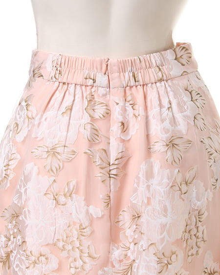 INGNI（イング） 花柄オーガンジーフレア／スカート ｵﾌﾎﾜｲﾄ/ﾋﾟﾝｸ