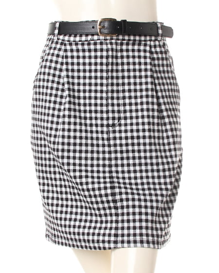 INGNI（イング） ベルト付コクーン／スカート ｸﾛ/ｷﾞﾝｶﾞﾑ