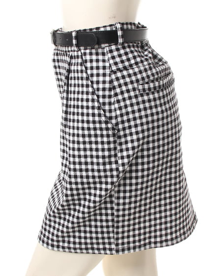 INGNI（イング） ベルト付コクーン／スカート ｸﾛ/ｷﾞﾝｶﾞﾑ