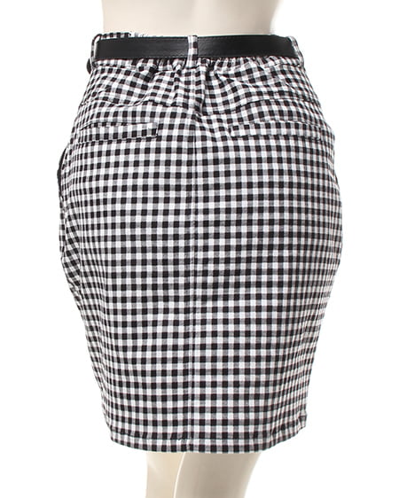 INGNI（イング） ベルト付コクーン／スカート ｸﾛ/ｷﾞﾝｶﾞﾑ