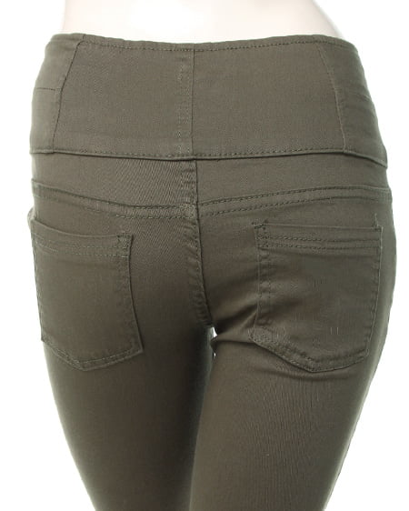 INGNI(イング) 6つ釦ハイウエストスキニー/パンツ カーキ