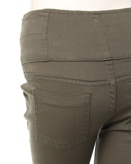 INGNI(イング) 6つ釦ハイウエストスキニー/パンツ カーキ