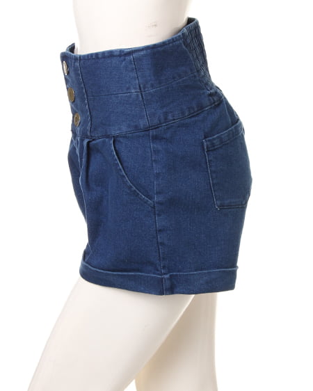 INGNI（イング） C前ボタンハイウエストショート／パンツ ﾃﾞﾆﾑ