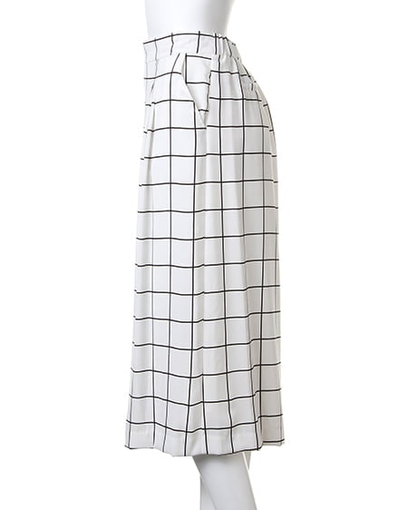 INGNI（イング） ガウチョ／パンツB ｵﾌﾎﾜｲﾄ/ﾁｪｯｸ