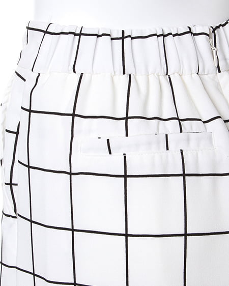 INGNI（イング） ガウチョ／パンツB ｵﾌﾎﾜｲﾄ/ﾁｪｯｸ