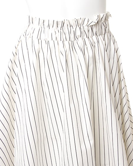 INGNI（イング） 綿ラッピングミディ／スカート ｵﾌﾎﾜｲﾄ/ｽﾄﾗｲﾌﾟ