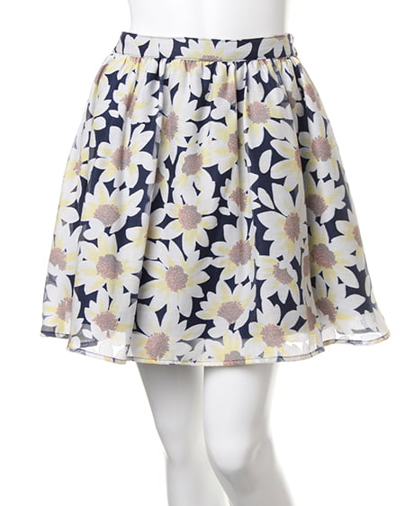 INGNI(イング) オパールヒマワリ柄/スカート コン