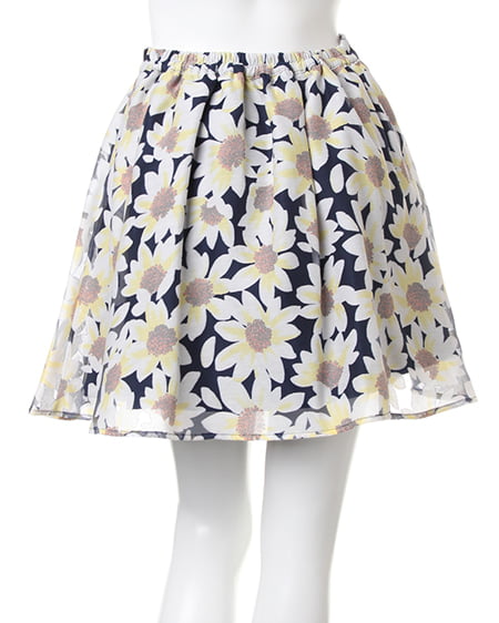 INGNI(イング) オパールヒマワリ柄/スカート コン
