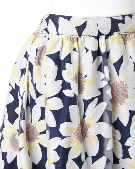 INGNI(イング) オパールヒマワリ柄/スカート コン
