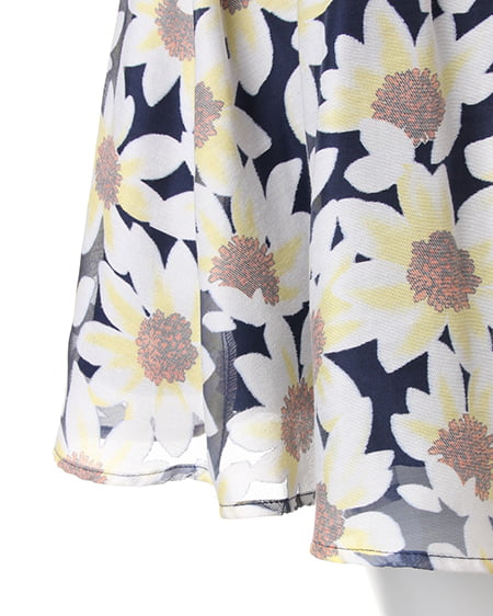 INGNI(イング) オパールヒマワリ柄/スカート コン