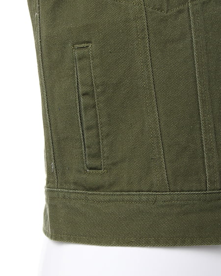 INGNI（イング） ビジュー付ノーカラー／Gジャン ｶｰｷ