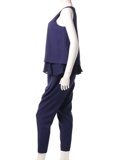 INGNI(イング) 裾フリルストレッチJZロング/コンビネゾン コン