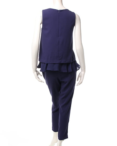 INGNI(イング) 裾フリルストレッチJZロング/コンビネゾン コン