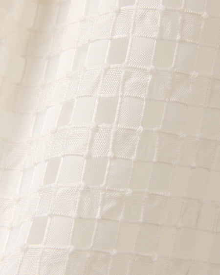 INGNI（イング） サッシュ付シアーギンガムF＆F／ワンピース ｵﾌﾎﾜｲﾄ