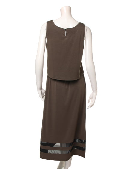 INGNI（イング） 裾シアーマキシ／ワンピースA ｶｰｷ