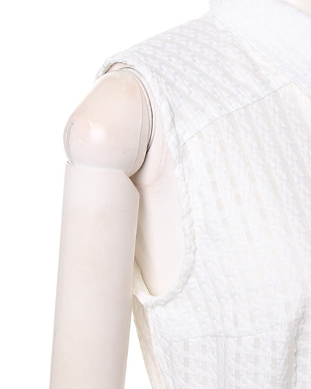 INGNI（イング） シアーチェックノースリシャツ／ワンピース ｵﾌﾎﾜｲﾄ