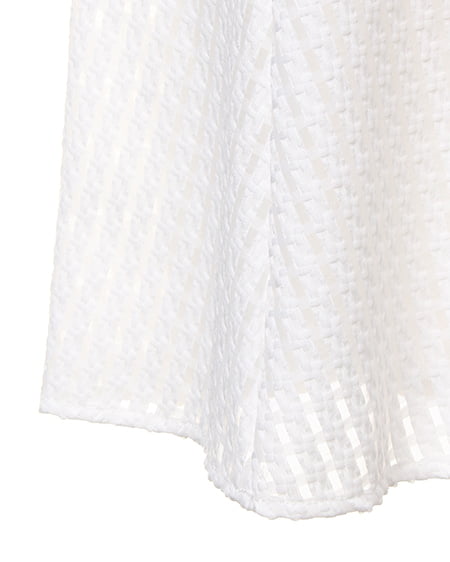 INGNI（イング） シアーチェックノースリシャツ／ワンピース ｵﾌﾎﾜｲﾄ