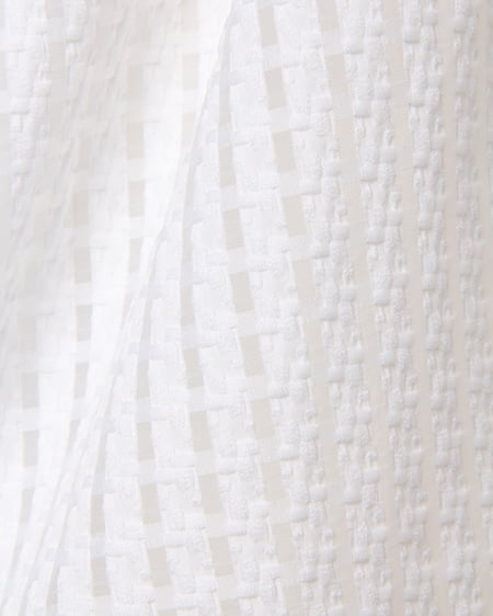 INGNI（イング） シアーチェックノースリシャツ／ワンピース ｵﾌﾎﾜｲﾄ