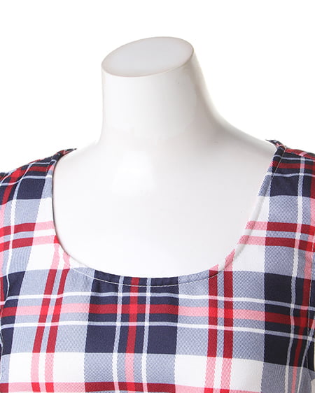 INGNI（イング） チェック柄F＆F／ワンピース ｺﾝ/ｱｶ