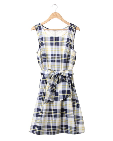 INGNI(イング) チェック柄F＆F／ワンピース ｺﾝ/ｲｴﾛｰ