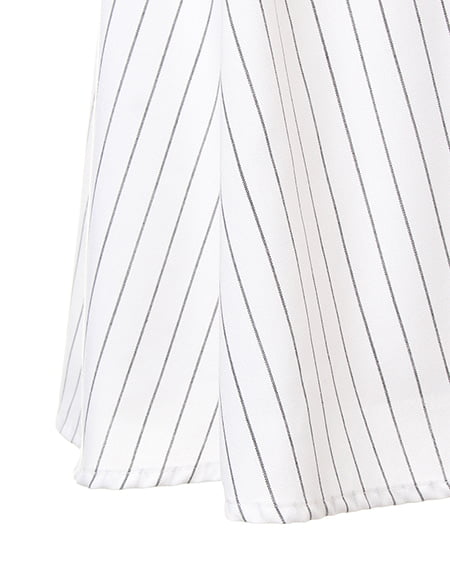 INGNI（イング） サッシュ付シャツ／ワンピース ｵﾌﾎﾜｲﾄ/ｽﾄﾗｲﾌﾟ