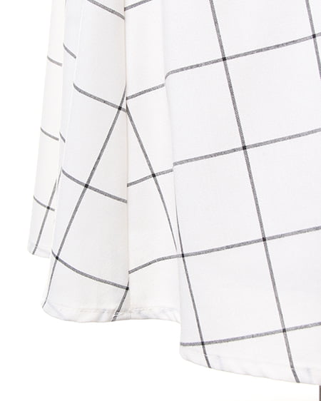 INGNI（イング） サッシュ付シャツ／ワンピース ｵﾌﾎﾜｲﾄ/ﾁｪｯｸ