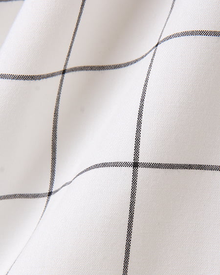 INGNI（イング） サッシュ付シャツ／ワンピース ｵﾌﾎﾜｲﾄ/ﾁｪｯｸ