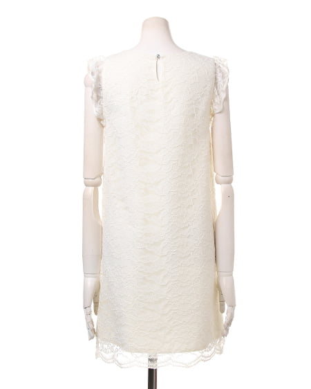 INGNI（イング） 袖フリルAラインレース／ワンピース ｵﾌﾎﾜｲﾄ