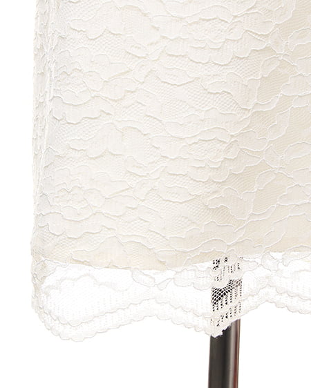 INGNI（イング） 袖フリルAラインレース／ワンピース ｵﾌﾎﾜｲﾄ