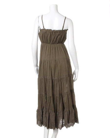 INGNI（イング） 綿楊柳ベアマキシ／ワンピース ｶｰｷ