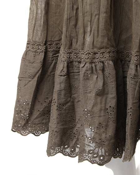 INGNI（イング） 綿楊柳ベアマキシ／ワンピース ｶｰｷ