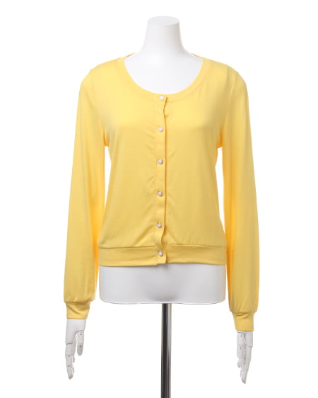 INGNI（イング） カットコンパクトカーディガン ｲｴﾛｰ