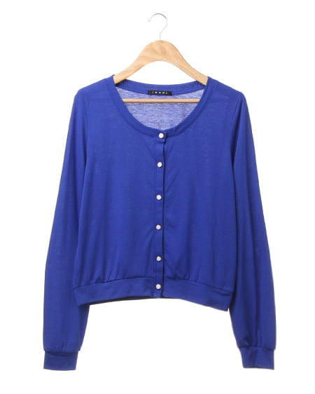 INGNI(イング) カットコンパクトカーディガン ｺｲﾌﾞﾙｰ