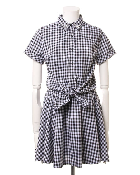 INGNI（イング） 前結びSH＋フレアSK／SET ｸﾛ/ｷﾞﾝｶﾞﾑ