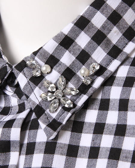 INGNI（イング） 前結びSH＋フレアSK／SET ｸﾛ/ｷﾞﾝｶﾞﾑ