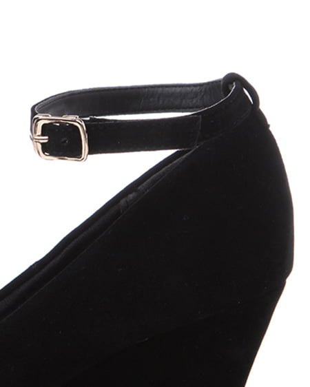 INGNI（イング） リボンウェッジ／パンプス ｸﾛ