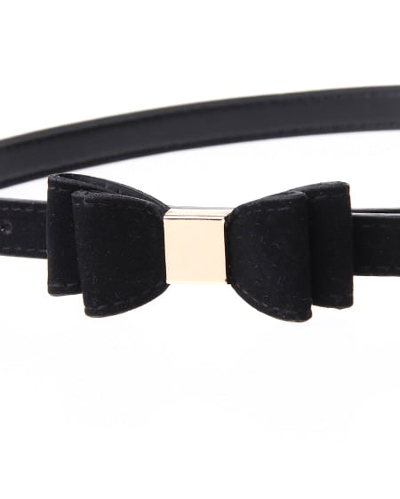 INGNI（イング） 14mm巾ダブルリボン／ベルト ｸﾛ