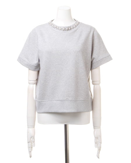 INGNI（イング） H／Nビジュー付裏毛／TOPS ｸﾞﾚｰ