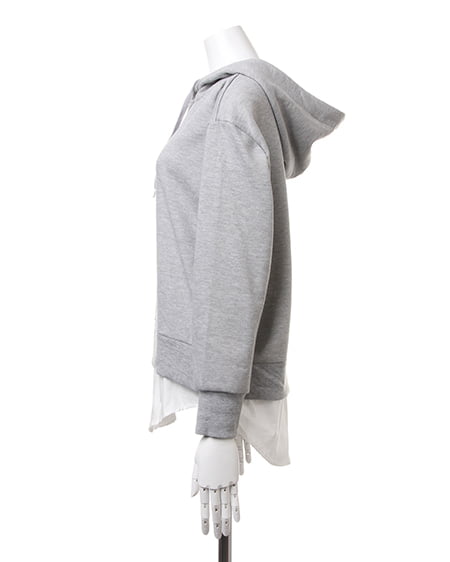 INGNI（イング） 裾レイヤーパーカー／チュニック ｸﾞﾚｰ