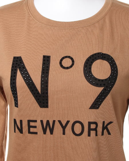 INGNI（イング） No9NEWYORK／ロンTシャツ ｷｬﾒﾙ